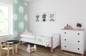 BabyBeds Dětská postel LEON kolečka Velikost postele: 160x80 cm, Barevné provedení: Růžová, Úložný prostor: Ne, bez úložného prostoru