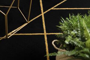 Makro Abra Kusový koberec EMERALD 1012 Luxusní geometrický černý zlatý Rozměr: 120x170 cm