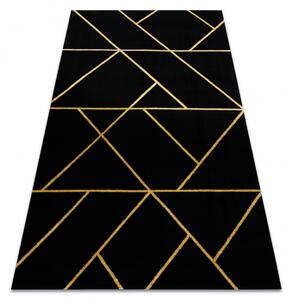Makro Abra Kusový koberec EMERALD 1012 Luxusní geometrický černý zlatý Rozměr: 200x290 cm