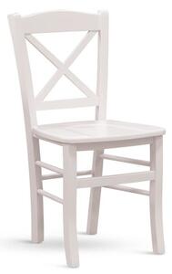 Dřevěná jídelní židle Stima CLAYTON MASIV – bílá, nosnost 155 kg