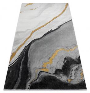Makro Abra Kusový koberec EMERALD 1017 Luxusní abstraktní mramor krémový černý zlatý Rozměr: 140x190 cm