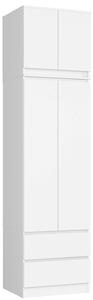 Šatníková skříň ALDA60, bílá