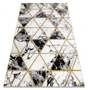 Makro Abra Kusový koberec EMERALD 1020 Luxusní geometrický krémový černý zlatý Rozměr: 120x170 cm