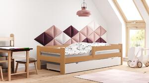 Dětská dřevěná postel Tymek 160 x 80 cm Bílá Bílá Jedna zásuvka Odnímatelná zábrana