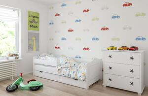 BabyBeds Dětská postel FILIP hvězdičky Velikost postele: 160x80 cm, Barevné provedení: Bílá, Úložný prostor: Ne, bez úložného prostoru