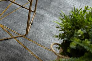 Makro Abra Kusový koberec EMERALD 1022 Luxusní moderní geometrický šedý zlatý Rozměr: 200x290 cm