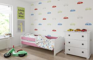 BabyBeds Dětská postel FILIP hvězdičky Velikost postele: 160x80 cm, Barevné provedení: Růžová, Úložný prostor: Ne, bez úložného prostoru