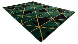 Makro Abra Kusový koberec EMERALD 1020 Luxusní geometrický zelený zlatý Rozměr: 80x150 cm