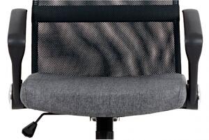 Kancelářská otočná židle POND na kolečkách — chrom, látka, více barev Zelená