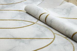 Makro Abra Kusový koberec EMERALD 1016 Luxusní art deco krémový zlatý Rozměr: 80x150 cm