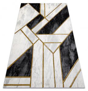 Makro Abra Kusový koberec EMERALD 1015 Luxusní mramor geometrický krémový černý zlatý Rozměr: 240x330 cm