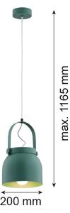 Argon 8283 - Lustr na lanku LOGAN 1xE27/15W/230V pr. 20 cm zelená