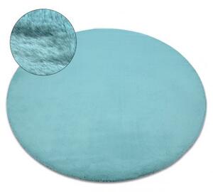 Kulatý koberec BUNNY aqua modrý, imitace králíčí kožešiny velikost kruh 100 cm | krásné koberce cz
