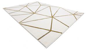 Makro Abra Kusový koberec EMERALD 1013 Luxusní geometrický krémový zlatý Rozměr: 80x150 cm