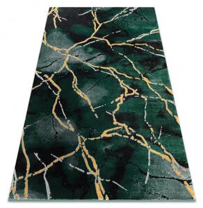Makro Abra Kusový koberec EMERALD 1018 Luxusní mramor abstraktní zelený zlatý Rozměr: 80x150 cm