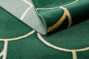Makro Abra Kusový koberec EMERALD 1021 Luxusní geometrický moderní zelený zlatý Rozměr: 140x190 cm