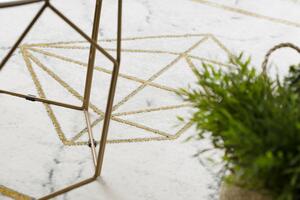 Makro Abra Kusový koberec EMERALD 1019 Luxusní geometrický klasický krémový zlatý Rozměr: 80x150 cm