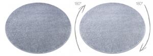 Koberec kulatý SANTA FE stříbrný 92 hladký, Jednotný jednobarevný velikost kruh 150 cm | krásné koberce cz