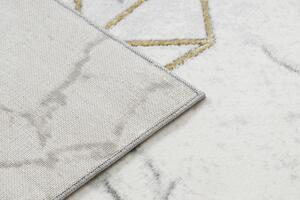 Makro Abra Kusový koberec EMERALD 1019 Luxusní geometrický klasický krémový zlatý Rozměr: 80x150 cm