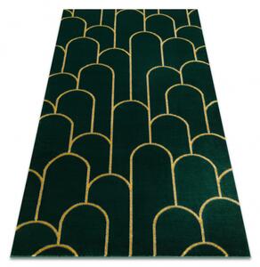 Makro Abra Kusový koberec EMERALD 1021 Luxusní geometrický moderní zelený zlatý Rozměr: 80x150 cm