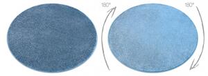 Koberec kulatý SANTA FE modrý 74 hladký, Jednotný jednobarevný velikost kruh 150 cm | krásné koberce cz