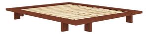 Dvoulůžková postel z borovicového dřeva bez čela s roštem 180x200 cm v terakotové barvě Japan – Karup Design
