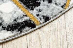 Makro Abra Kulatý koberec EMERALD 1020 Luxusní geometrický krémový černý zlatý Rozměr: průměr 120 cm