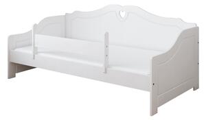 BabyBeds Dětská postel ZUZANA srdíčka 200x90 Barevné provedení: Bílá, Úložný prostor: Ne, bez úložného prostoru