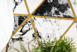 Makro Abra Kulatý koberec EMERALD 1020 Luxusní geometrický krémový černý zlatý Rozměr: průměr 120 cm