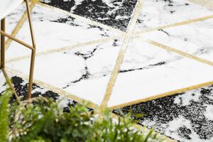 Makro Abra Kulatý koberec EMERALD 1020 Luxusní geometrický krémový černý zlatý Rozměr: průměr 160 cm