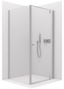 Cerano Ferri, křídlový sprchový kout 100(dveře) x 100(stěna) x 195 cm, 6mm čiré sklo, chromový profil, CER-CER-427468