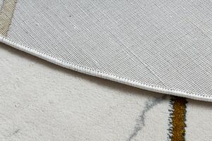Makro Abra Kulatý koberec EMERALD 1012 Luxusní geometrický krémový zlatý Rozměr: průměr 120 cm