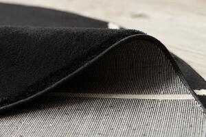 Makro Abra Kulatý koberec EMERALD 1012 Luxusní geometrický černý zlatý Rozměr: průměr 120 cm