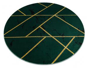 Makro Abra Kulatý koberec EMERALD 1012 Luxusní geometrický zelený zlatý Rozměr: průměr 120 cm
