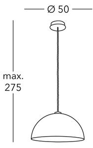 Kolarz A1339.31.Wm.VinAg/50 - Lustr na lanku CULT 1xE27/100W/230V pr. 50 cm stř
