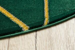 Makro Abra Kulatý koberec EMERALD 1012 Luxusní geometrický zelený zlatý Rozměr: průměr 120 cm