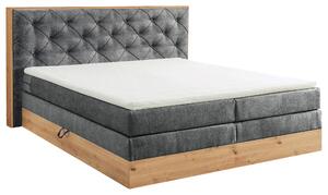 POSTEL BOXSPRING, 180/200 cm, antracitová, přírodní barvy Esposa - Manželské postele, Online Only
