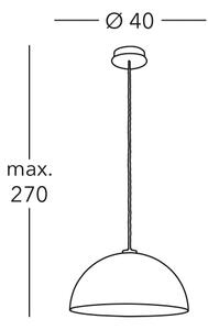 Kolarz A1339.31.Co.VinCu/40 - Lustr na lanku CULT 1xE27/100W/230V pr. 40 cm měď