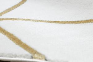 Makro Abra Kulatý koberec EMERALD 1013 Luxusní geometrický krémový zlatý Rozměr: průměr 160 cm