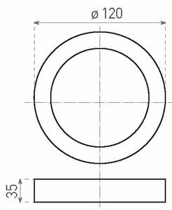 LED Stropní svítidlo FENIX LED/6W/230V 2800K pr. 12 cm