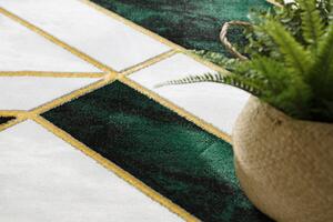 Makro Abra Kulatý koberec EMERALD 1015 Luxusní mramor geometrický krémový zelený zlatý Rozměr: průměr 120 cm