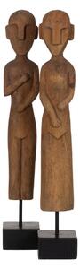 BigBuy Home Dekorativní postava Přírodní Afričan 14,5 x 9 x 38,5 cm (2 kusů)