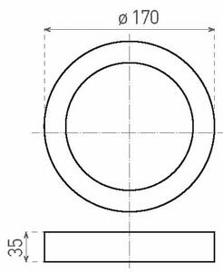 LED Stropní svítidlo FENIX LED/12W/230V 2800K pr. 17 cm
