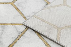 Makro Abra Kusový koberec EMERALD 1014 Luxusní geometrický 3D krémový zlatý Rozměr: 240x330 cm