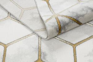 Makro Abra Kusový koberec EMERALD 1014 Luxusní geometrický 3D krémový zlatý Rozměr: 240x330 cm
