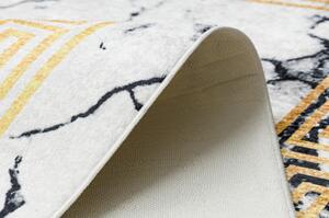 ANDRE mycí kobereček 1126 Mramor, řecký protiskluz bílá / zlato velikost 120x170 cm | krásné koberce cz