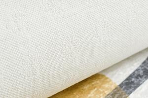 ANDRE mycí kobereček 1097 Abstrakce protiskluz bílá / žlutá velikost 120x170 cm | krásné koberce cz