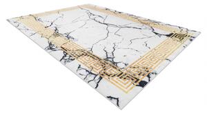 ANDRE mycí kobereček 1126 Mramor, řecký protiskluz bílá / zlato velikost 120x170 cm | krásné koberce cz