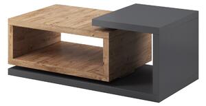 Konferenční stolek Bota 97 z wnekami 120 cm - Antracytová / Dub ribbec