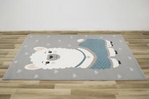 Balta Dětský kusový koberec Luna Kids 534213/95844 Lama šedý modrý Rozměr: 100x150 cm